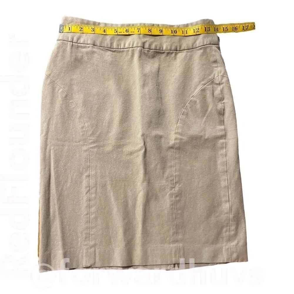 Banana Republic Beige Stretch Skirt Size 2 - Picture 11 of 12